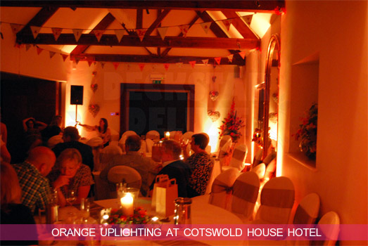 Orange LED Mood Lighting at Cotswold House Hotel
