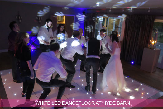 White LED Dancefloor at Hyde Barn